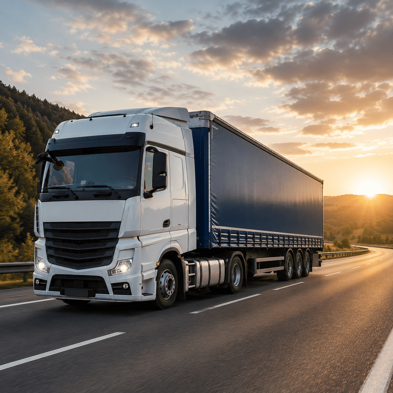 Freight truck on the motorway